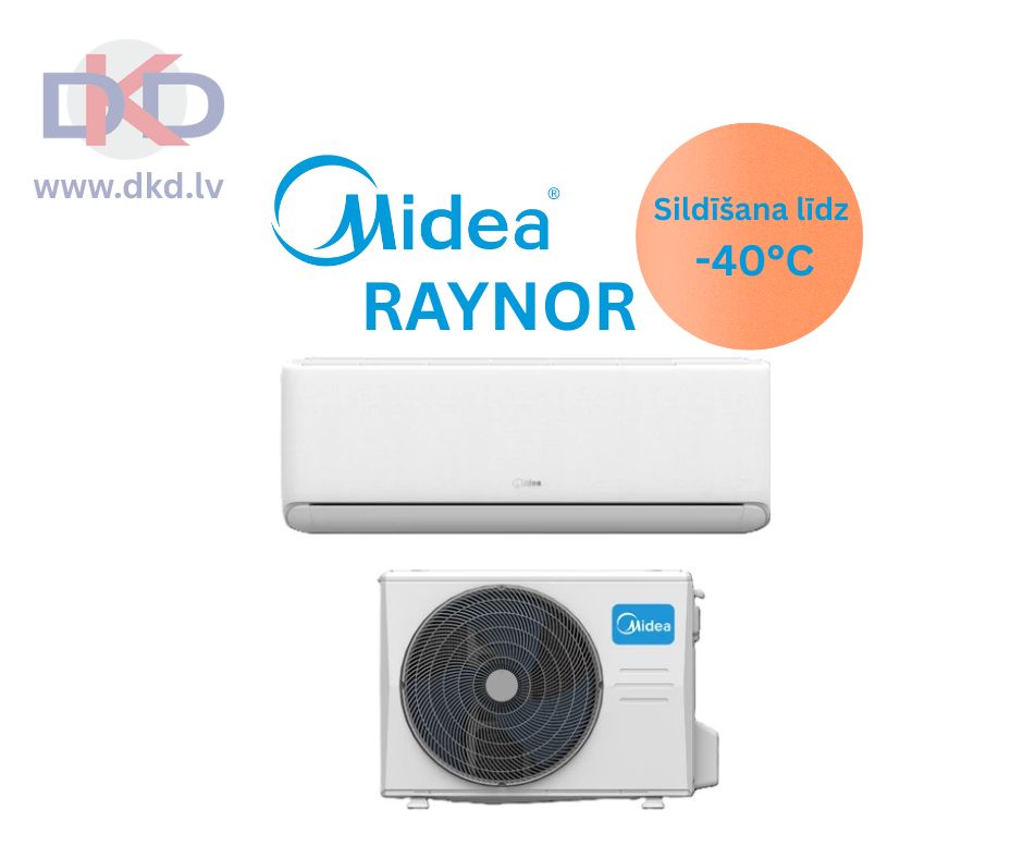 Midea Raynor gaiss-gaiss siltumsūknis ar kondicioniera funkciju EX-12RE1N-I / EXH-12RE1N-O — Midea-Raynor-gaiss-gaiss-siltumsuknis-ar-kondicio